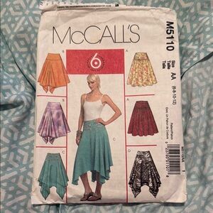 McCall's Asymmetrical Women's Skirt Pattern